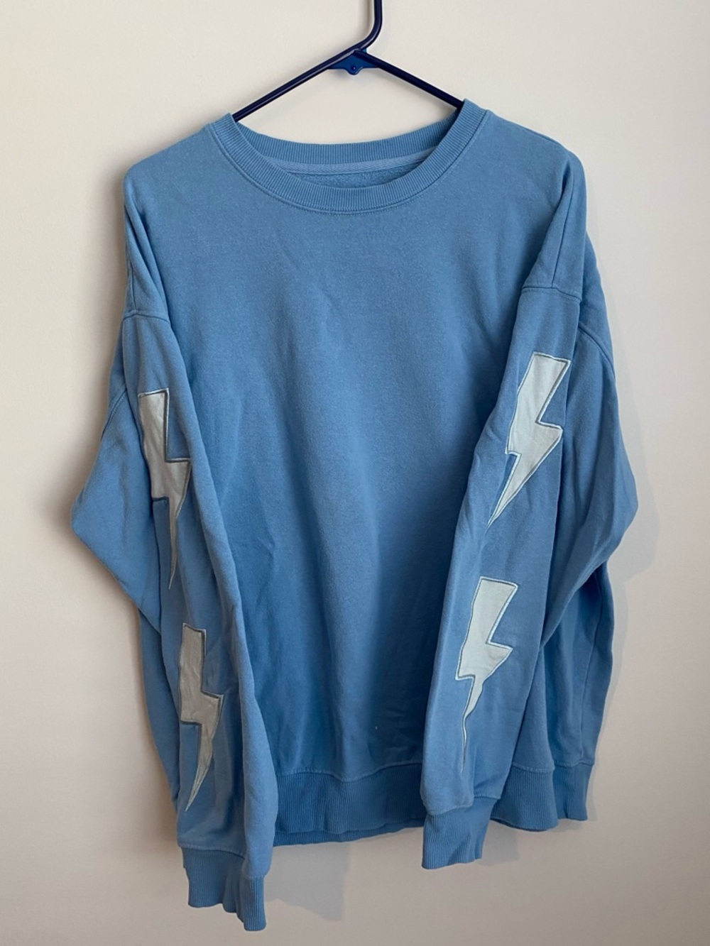 Blue Lightning Bolt crewneck Sweatshirt